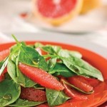 Salade d'&eacute;pinards et pamplemousses